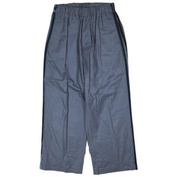 un/unbient アン 23AW EASY TROUSERS BOOTS Super140s ウールフランネル イージートラウザーズ UNPT64 1 FADE BLUE サイドライン パンツ | 