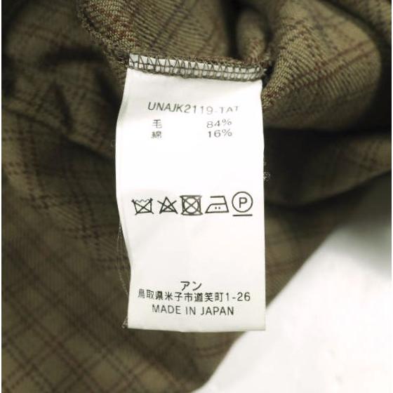 un/unbient アン tatシリーズ ファーストグランスジャケット UNAJK2119-TAT 2 アンビエント ウールギャバ チェック カバーオール ブルゾン |  | 06