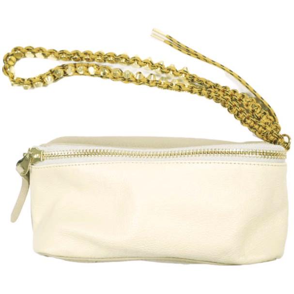 ithelicy イザリシー KIKI スタッズストラップ クラッチバッグ BEIGE ミニポーチ カバン g26476 | 