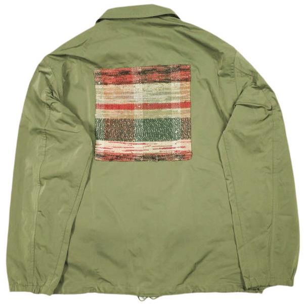 KUON クオン 日本製 裂き織りコーチジャケット SAKIORI COACH JACKET 1802J02＃B L OLIVE 襤褸 BORO 久遠 アウター g26480 | 