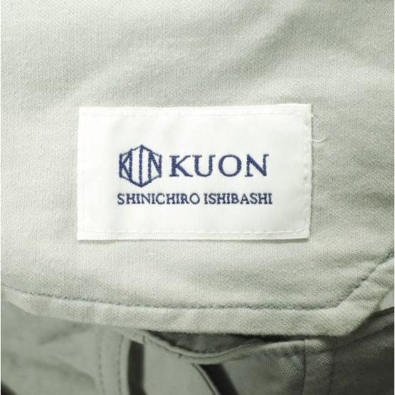 KUON クオン 20SS 日本製 オニベジ天然染ナイロン ベルテッドテーパードパンツ 2001-PT01 S ライトグレー 1タック 久遠 ボトムス g26481 |  | 06