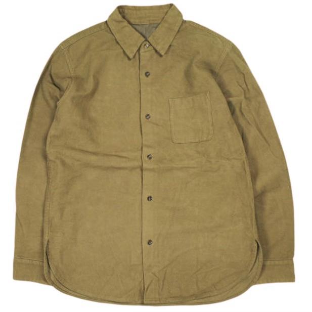 un/unbient アン BRITISH MOLESKIN REGULAR COLLAR SHIRTS ブリティッシュモールスキン レギュラーカラーシャツ UFASH0117 3 Camel Brown | 