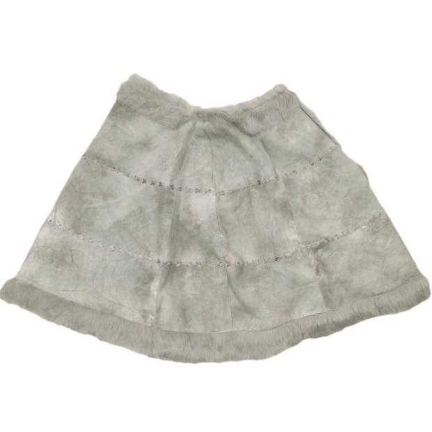 BOM FELIZ ボンフェリース ラビットファー ムートンポンチョ 2932823 Free GRAY アウター g26509 | 