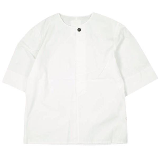Omar Afridi オマールアフリディ HALF SLEEVES SHIRT HIGH DENSITY COTTON ハーフスリーブシャツ OA-SS20-SHR-106-01 S WHITE 定価51,700円 | 