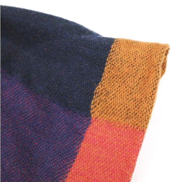 MOISMONT モワモン ウールチェックマフラー No.088 RED/NAVY/ORANGE フリンジ ストール g26514 |  | 03