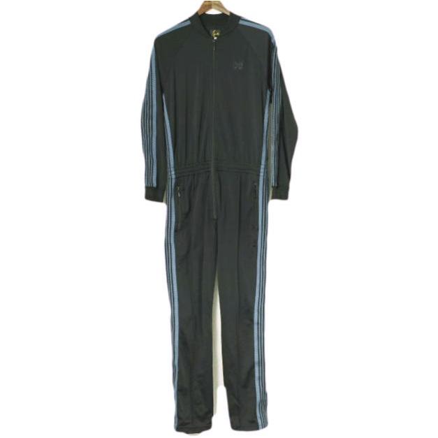 Needles x CITYSHOP ニードルス シティショップ TRACK JUMP SUIT BRIGHT JERSEY トラックジャンプスーツ KP449 S BLACK オールインワン | 