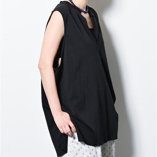 CITYSHOP シティショップ 25AW KEY NECK N-SL T-SHIRT キーネックノースリーブTシャツ 25070042901030 Free BLACK トップス g26537 |  | 02