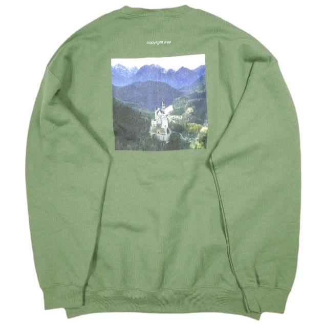 新品 CABARET POVAL キャバレーポヴァール 25AW Schloss Crewneck Blur 裏起毛 クルーネックスウェット 25AW-PVA-SW05 L Military Green | 