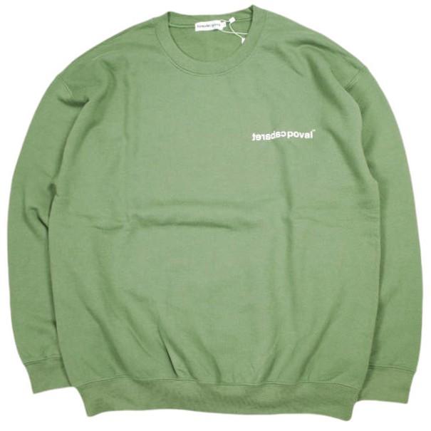 新品 CABARET POVAL キャバレーポヴァール 25AW Schloss Crewneck Blur 裏起毛 クルーネックスウェット 25AW-PVA-SW05 L Military Green |  | 01