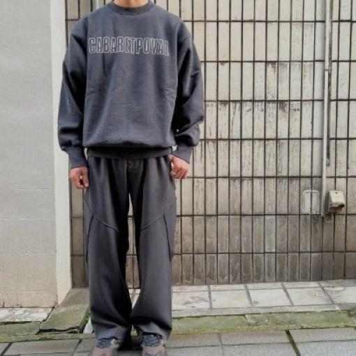 新品 CABARET POVAL キャバレーポヴァール 26SS Frost Fade PH Logo Crewneck 裏起毛 ロゴクルーネックスウェット 26SS-PVA-SW01 M BLACK