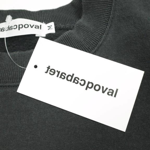 新品 CABARET POVAL キャバレーポヴァール 26SS Frost Fade PH Logo Crewneck 裏起毛 ロゴクルーネックスウェット 26SS-PVA-SW01 M BLACK