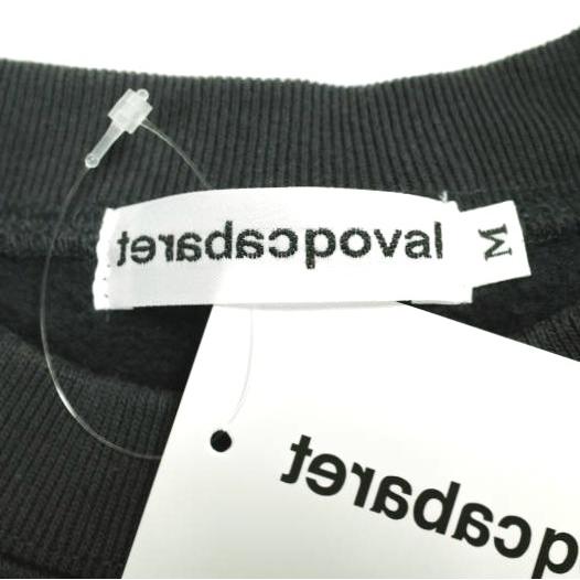新品 CABARET POVAL キャバレーポヴァール 26SS Frost Fade PH Logo Crewneck 裏起毛 ロゴクルーネックスウェット 26SS-PVA-SW01 M BLACK
