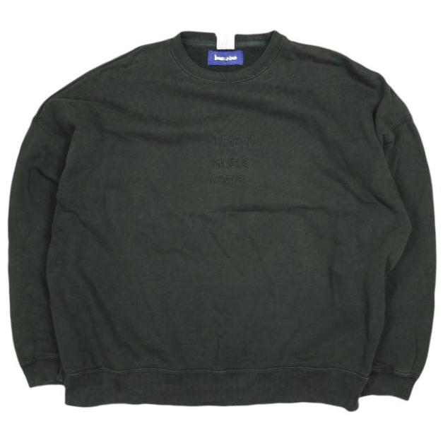 IMA:ZINE イマジン Embroidery Logo Sweat ロゴ刺繍オーバーサイズ裏毛スウェット L BLACK トレーナー プルオーバー トップス g26564 | 