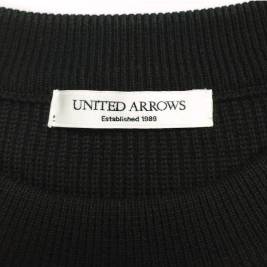 UNITED ARROWS ユナイテッドアローズ 日本製 UASB コットンアクリル クルーネックニット 1113-248-4335 M BLACK セーター トップス g26570 |  | 03