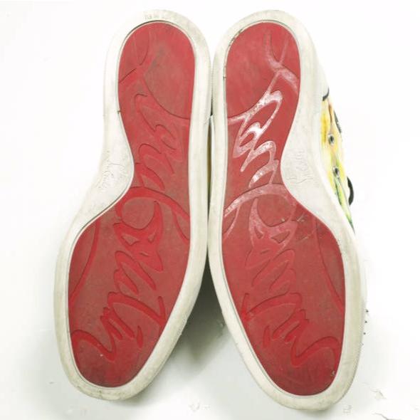 Christian Louboutin クリスチャンルブタン Lou Pik Pik Orlato Patent Bazin スタッズハイカットスニーカー 41(26cm) シューズ g26575 |  | 08