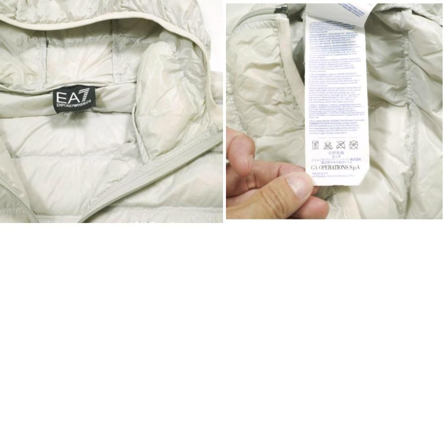 EMPORIO ARMANI EA7 エンポリオアルマーニ イーエーセブン フーデッド ダウンジャケット 8NPB02 PN29Z S GREIGE ライトダウン 軽量 ロゴ |  | 09