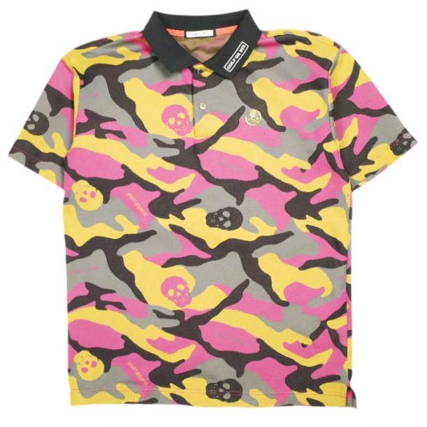 MARK＆LONA マークアンドロナ 21SS 日本製 Gauge Polo カモフラージュスカルポロシャツ MLM-1B-AP30 48 YELLOW 半袖 ゴルフウェア トップス | 