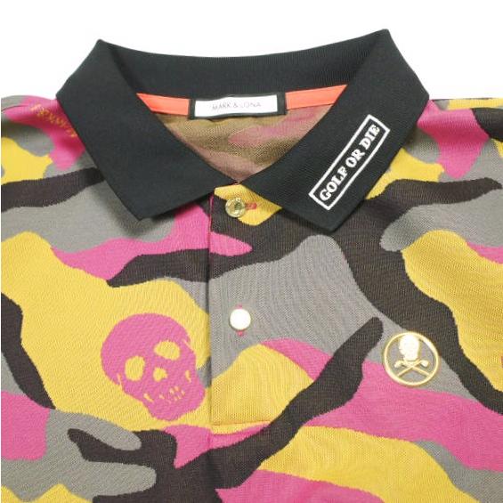 MARK＆LONA マークアンドロナ 21SS 日本製 Gauge Polo カモフラージュスカルポロシャツ MLM-1B-AP30 48 YELLOW 半袖 ゴルフウェア トップス |  | 02