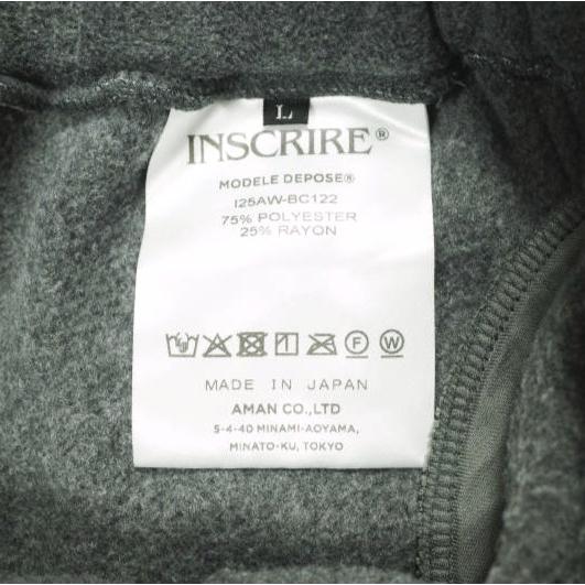 INSCRIRE アンスクリア 25AW Fleece Loose Fit Track Pants フリースルーズフィットトラックパンツ I25AW-BC122 L DK.GREY ユニセックス |  | 07
