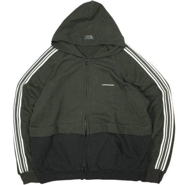 FORSOMEONE フォーサムワン 24AW 日本製 FO LAYERED SWEAT HOODIE レイヤードスウェットジップパーカー 78000968 50 BLACK 裏毛 トップス | 