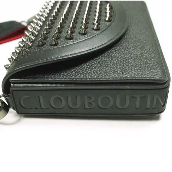 新品 Christian Louboutin クリスチャンルブタン EXPLORAFUNK WALLET エクスプローラーファンク スタッズショルダーバッグ BLACK/RED |  | 06