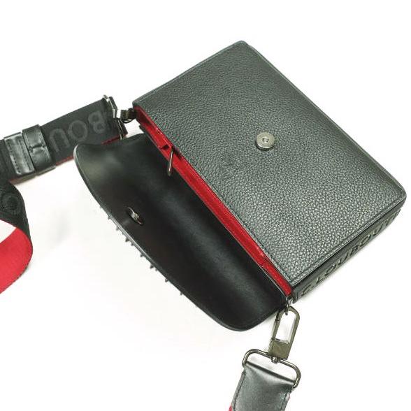 新品 Christian Louboutin クリスチャンルブタン EXPLORAFUNK WALLET エクスプローラーファンク スタッズショルダーバッグ BLACK/RED |  | 08