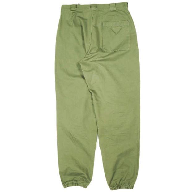 PRADA プラダ イタリア製 Chevron Cotton Loose-Fit Pants トライアングルロゴ コットンヘリンボーンパンツ SPH381 S000 14B5 46 OLIVE |  | 01