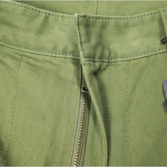 PRADA プラダ イタリア製 Chevron Cotton Loose-Fit Pants トライアングルロゴ コットンヘリンボーンパンツ SPH381 S000 14B5 46 OLIVE |  | 05