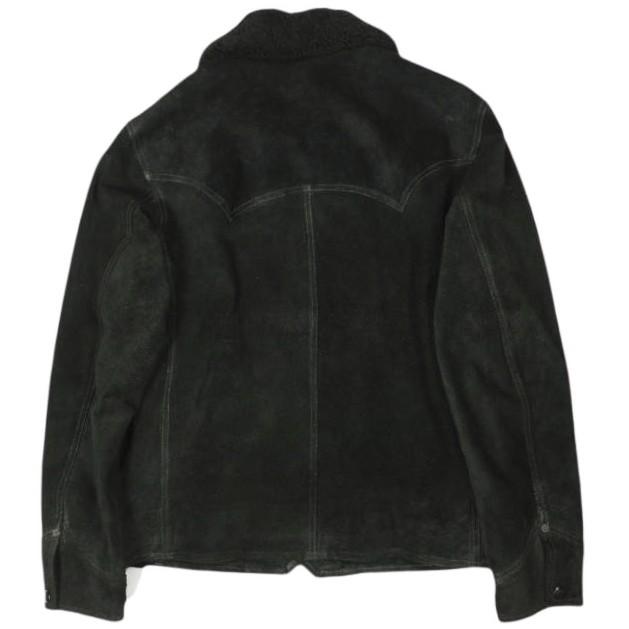 新品 RRL ダブルアールエル 26SS シアリングカラー スエードウエスタンジャケット M Black Double RL レザージャケット 定価508,200円 |  | 01