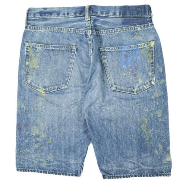 BRU NA BOINNE ブルーナボイン 日本製 落書きペイントデニムショーツ 1 Indigo ハケ ペンキ ショートパンツ ボタンフライ ボトムス g26645 |  | 01