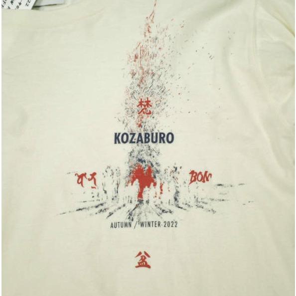 KOZABURO コウザブロウ 22AW 日本製 NEW AGE LONG SLEEVE TEE PRINT 梵盆 プリントロングスリーブTシャツ T-402-1 2 OFF WHITE Snow Peak |  | 06