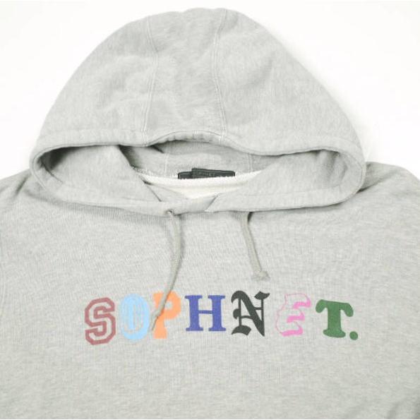 SOPHNET. ソフネット ALPHABET PULL OVER SWEAT PARKA アルファベットロゴ スウェットプルオーバーパーカー SOPH-150163 L GRAY HOODIE |  | 03
