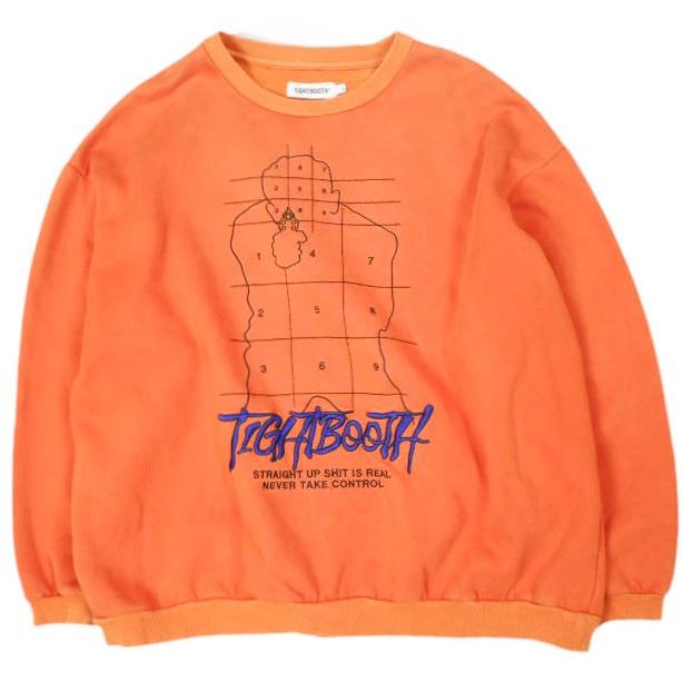 TIGHTBOOTH PRODUCTION タイトブースプロダクション 23AW REVENGE MAN CREW SWEAT リベンジマン 裏起毛 クルーネックスウェット L ORANGE | 