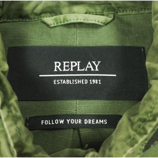 REPLAY リプレイ ワッペン付き M-65 ミリタリージャケット M8822 .000.82714G L OLIVE アーミー ファティーグ アウター g26662 |  | 03