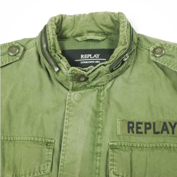 REPLAY リプレイ ワッペン付き M-65 ミリタリージャケット M8822 .000.82714G L OLIVE アーミー ファティーグ アウター g26662 |  | 04