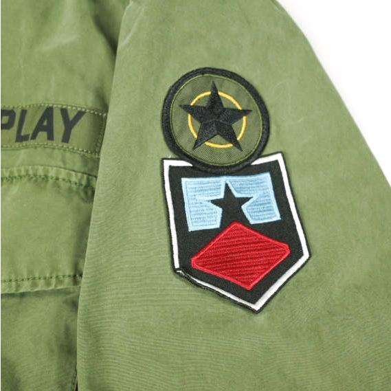 REPLAY リプレイ ワッペン付き M-65 ミリタリージャケット M8822 .000.82714G L OLIVE アーミー ファティーグ アウター g26662 |  | 06