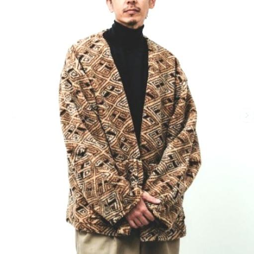 orslow x IMA:ZINE オアスロウ イマジン 24AW 別注 日本製 仲津3 KUBA FLEECE CARDIGAN クバフリースカーディガン ONE SIZE AFRICAN トップス【中古】【orslow × IMA:ZINE】 orslow x IMA:ZINE オアスロウ イマジン 24AW 別注 日本製 仲津3 KUBA