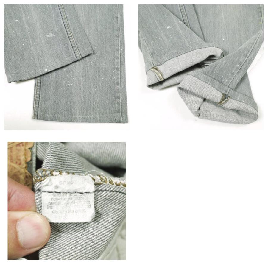 PATRINIA パトリニア Hand Stitched Denim Pants 作業工程2h LEVI'Sリメイク ハンドステッチデニムパンツ W28 BLACK ボタンフライ ジーンズ |  | 09
