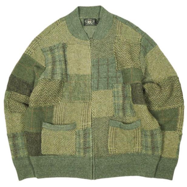 RRL ダブルアールエル 25AW パッチワークウールカシミヤセータージャケット MNRRSWE16820193 L Double RL ニット 定価326,700円 | 