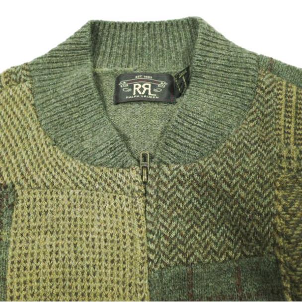 RRL ダブルアールエル 25AW パッチワークウールカシミヤセータージャケット MNRRSWE16820193 L Double RL ニット 定価326,700円 |  | 04