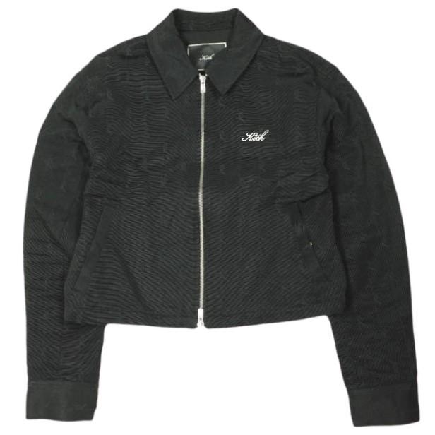 KITH NYC キス 25AW Women Corwin Script Faille Jacket ウィメンズ コーウィン スクリプト ファイユジャケット XS BLACK ジップ ブルゾン | 