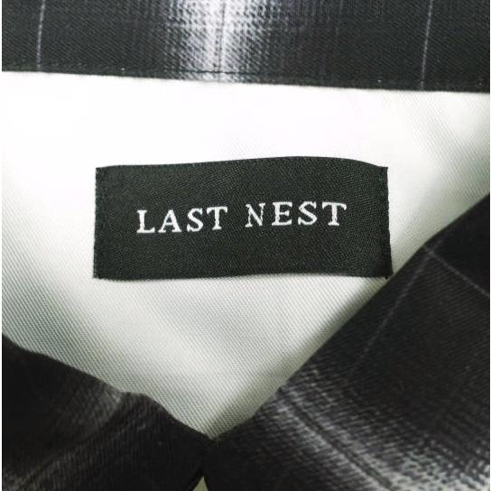 新品 LAST NEST ラストネスト 25AW Printed Flannel Shirts プリントフランネルシャツ L BLACK 長袖 チェック バックプリント g26689 |  | 08