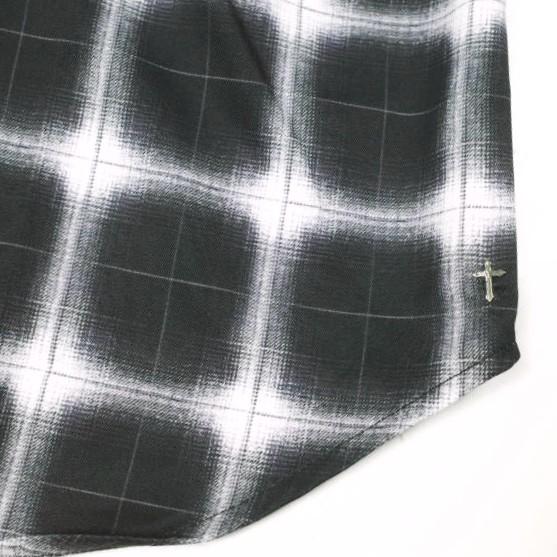 新品 LAST NEST ラストネスト 25AW Printed Flannel Shirts プリントフランネルシャツ M BLACK 長袖 チェック バックプリント g26692 |  | 07