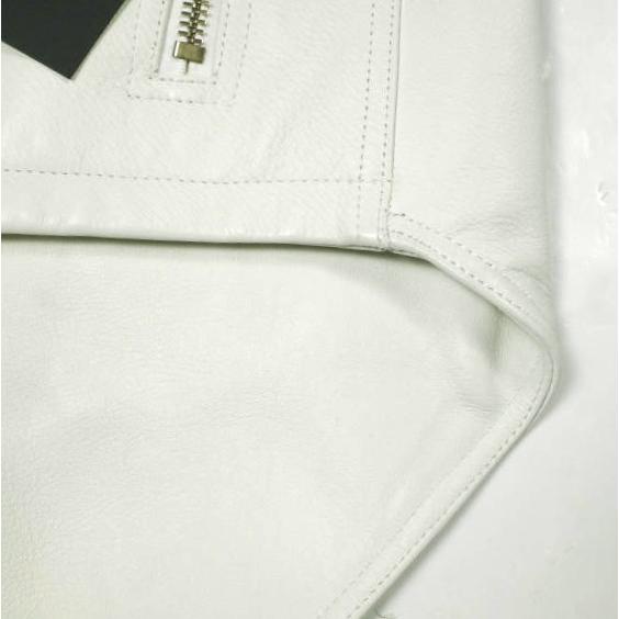 新品 REIJI HARIMOTO レイジハリモト 日本製 カウハイド レザーダブルライダースベスト 151V01900-01 36 WHITE ジレ 定価129,600円 g26695 |  | 06