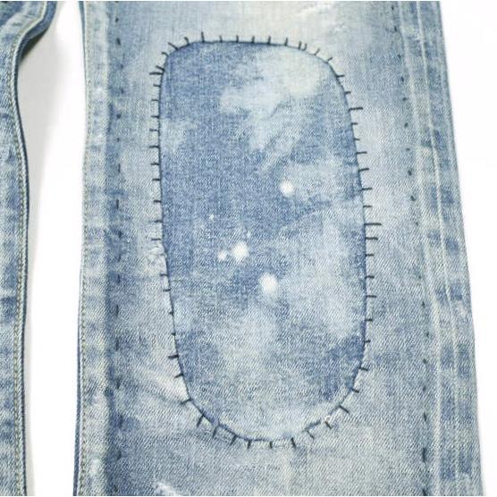 新品 NOVE ノーヴェ Damaged Repaired Stretch Denim Pants skinny leg ダメージ＆リペア加工 スキニーセルビッチデニムパンツ NRC-D028 28 |  | 05