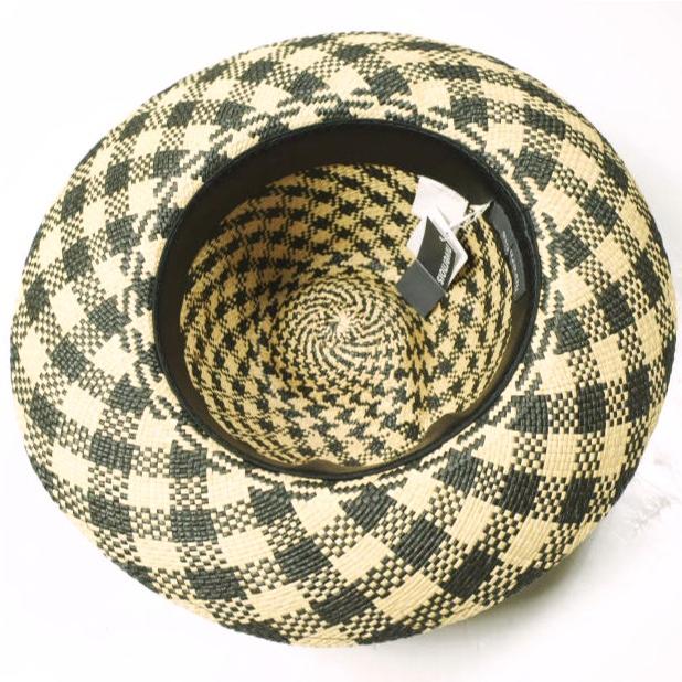 新品 nivernois ニヴァーノイス 日本製 PANAMA HAT ロングブリム チェックパナマハット N171422 L 麦わら帽子 ストローハット coeur g26702 |  | 06