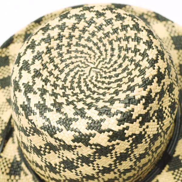 新品 nivernois ニヴァーノイス 日本製 PANAMA HAT ロングブリム チェックパナマハット N171422 L 麦わら帽子 ストローハット coeur g26704 |  | 03
