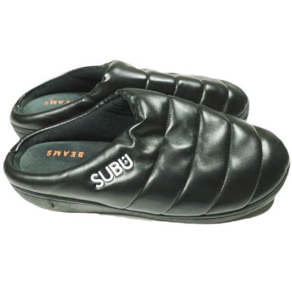 SUBU x BEAMS スブ ビームス 別注 フェイクレザー サンダル 2021 0(22cm-23.5cm) BLACK ダウン シューズ g26714 |  | 02