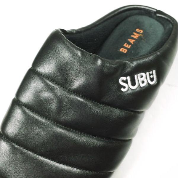 SUBU x BEAMS スブ ビームス 別注 フェイクレザー サンダル 2021 0(22cm-23.5cm) BLACK ダウン シューズ g26714 |  | 05