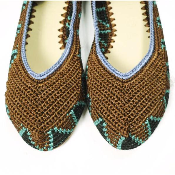 KASHURA カシュラ 25SS Ballerina Low クロシェ編み バレリーナシューズ 8(24cm) ALMOND BROWN バレエ スリッポン シューズ g26717 |  | 04